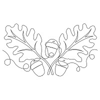 oak leaf border simple